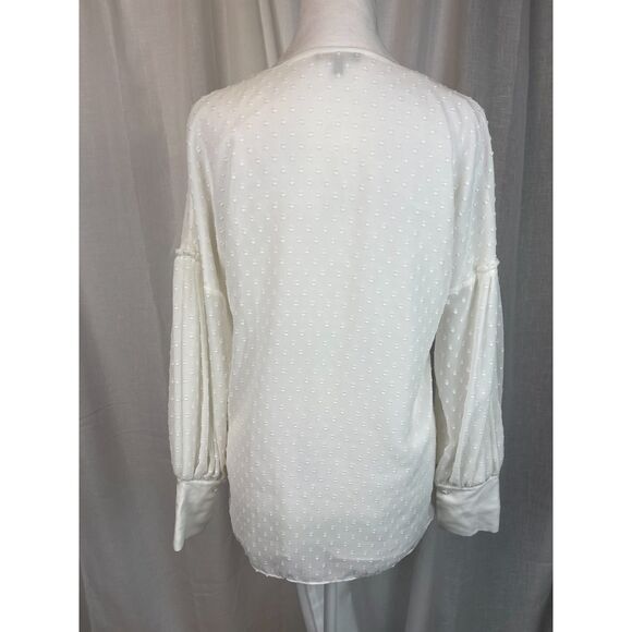 Massimo Dutti White Swiss Dot Blouse – US 6 Elegant, minimalist, classic - Picture 2 of 6